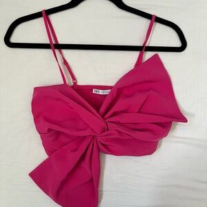 Zara knit bow top